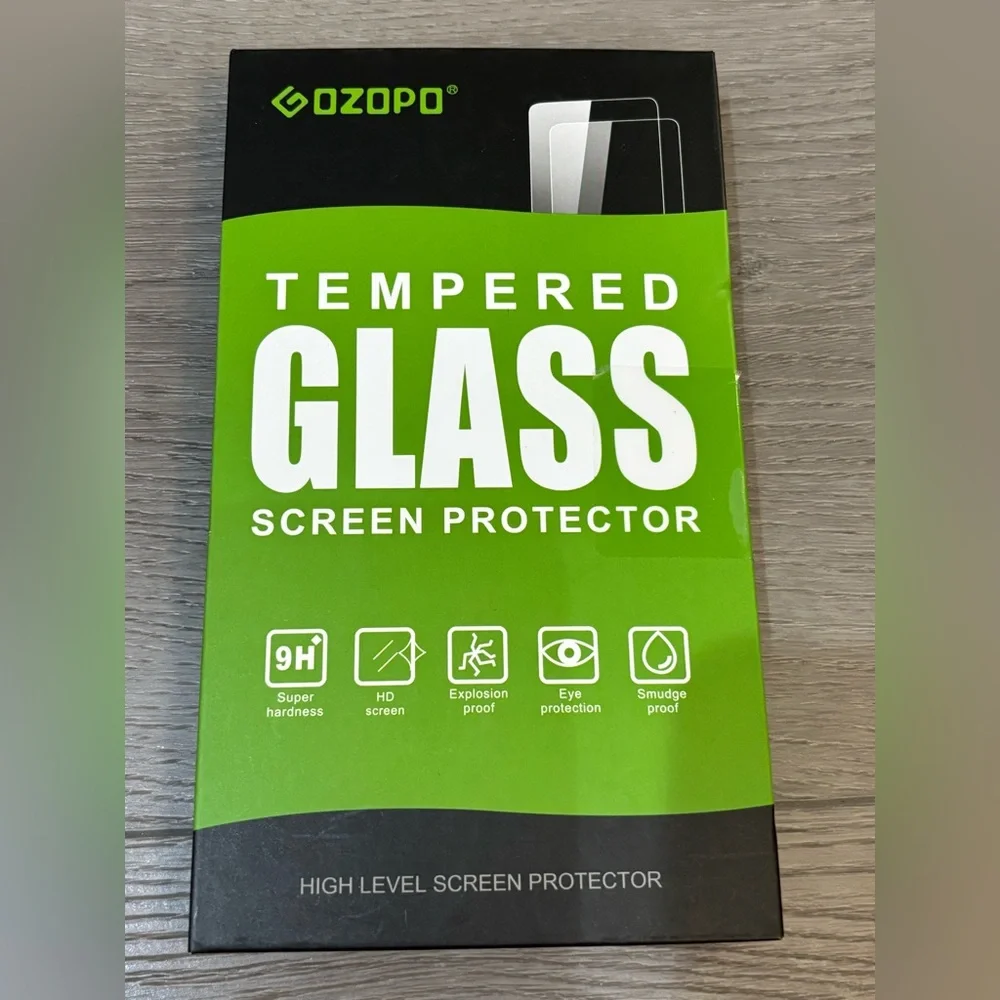 OZOPO Black Tempered Glass Screen Protector with Case for iPhone 15
